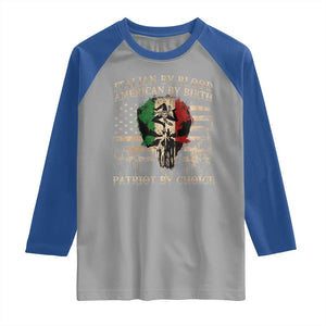 Italian By Blood American By Birth Patriot By Choice Raglan Shirt Funny Italian American Skull USA Flag TS11 Sport Gray Royal Print Your Wear