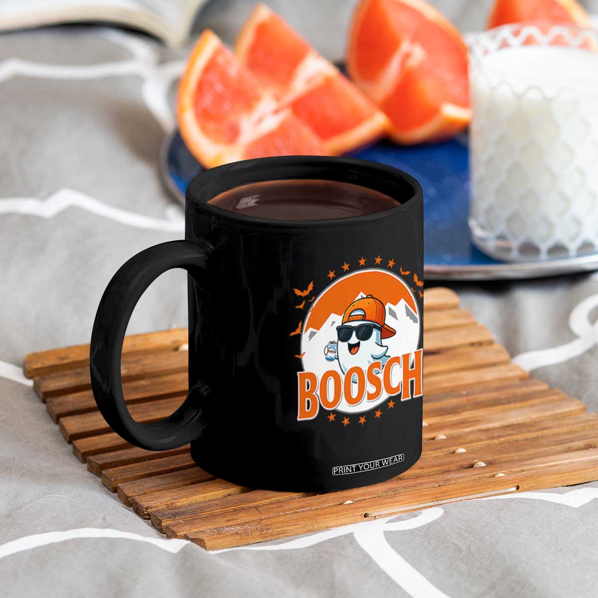 Funny Ghost Boosch Beer Halloween Coffee Mug Mountain Bat TS11 Print Your Wear