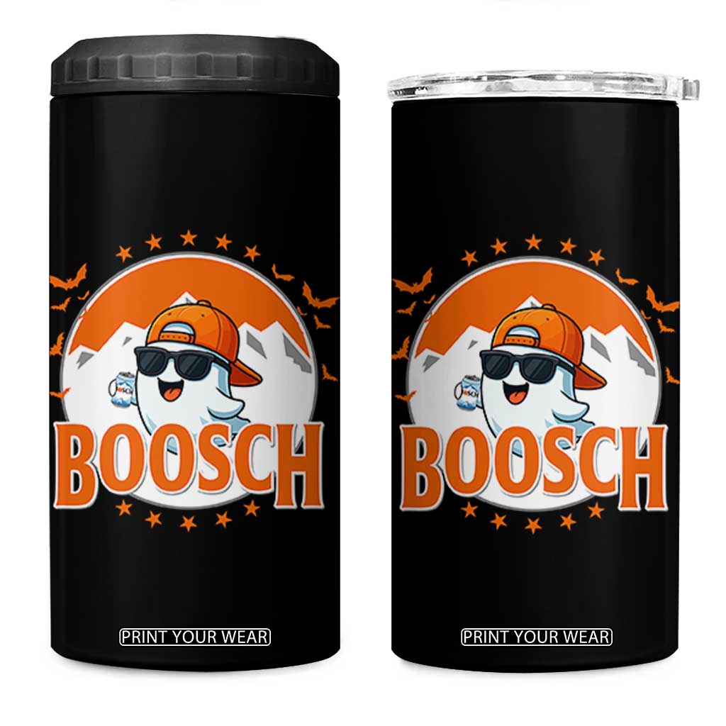 Funny Ghost Boosch Beer Halloween 4 in 1 Can Cooler Tumbler Mountain Bat TS11 One Size: 16 oz Black Print Your Wear