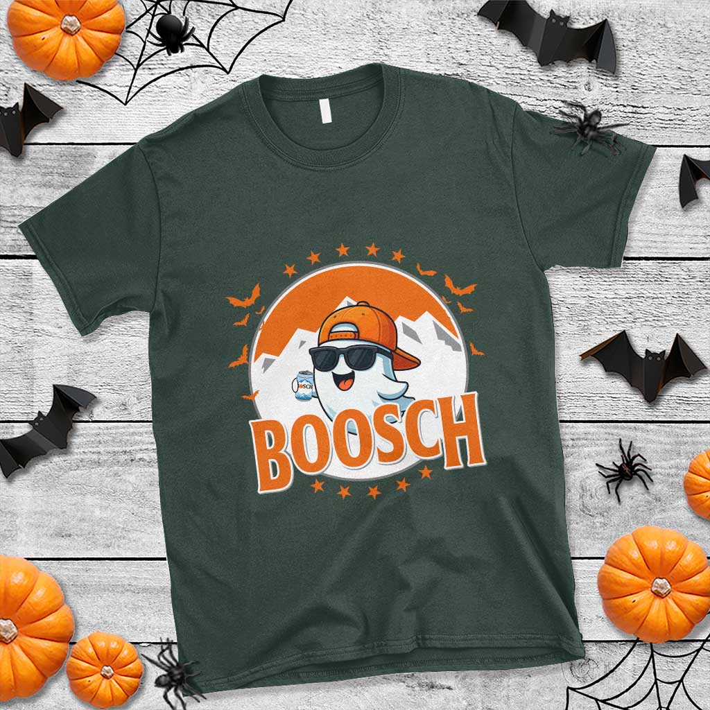 Funny Ghost Boosch Beer Halloween T Shirt Mountain Bat TS11 Dark Forest Green Print Your Wear