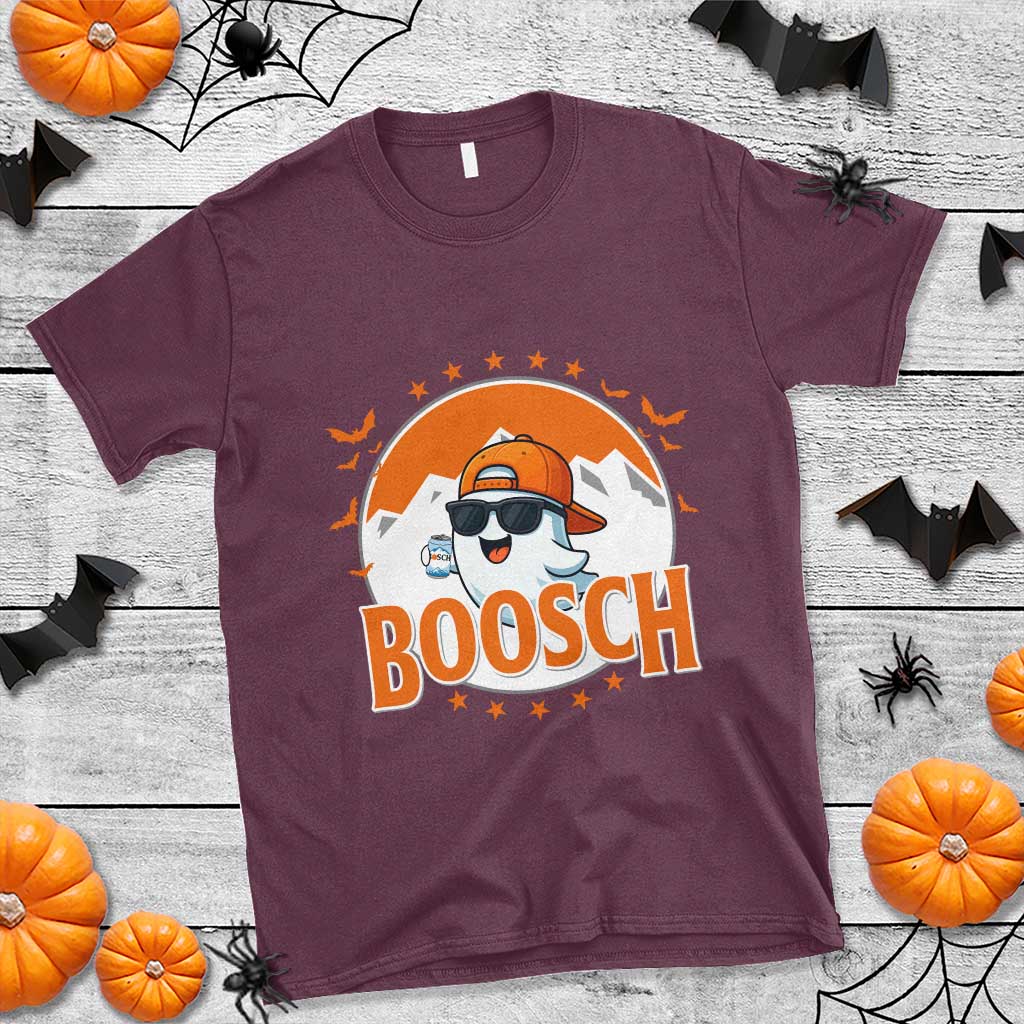 Funny Ghost Boosch Beer Halloween T Shirt Mountain Bat TS11 Maroon Print Your Wear