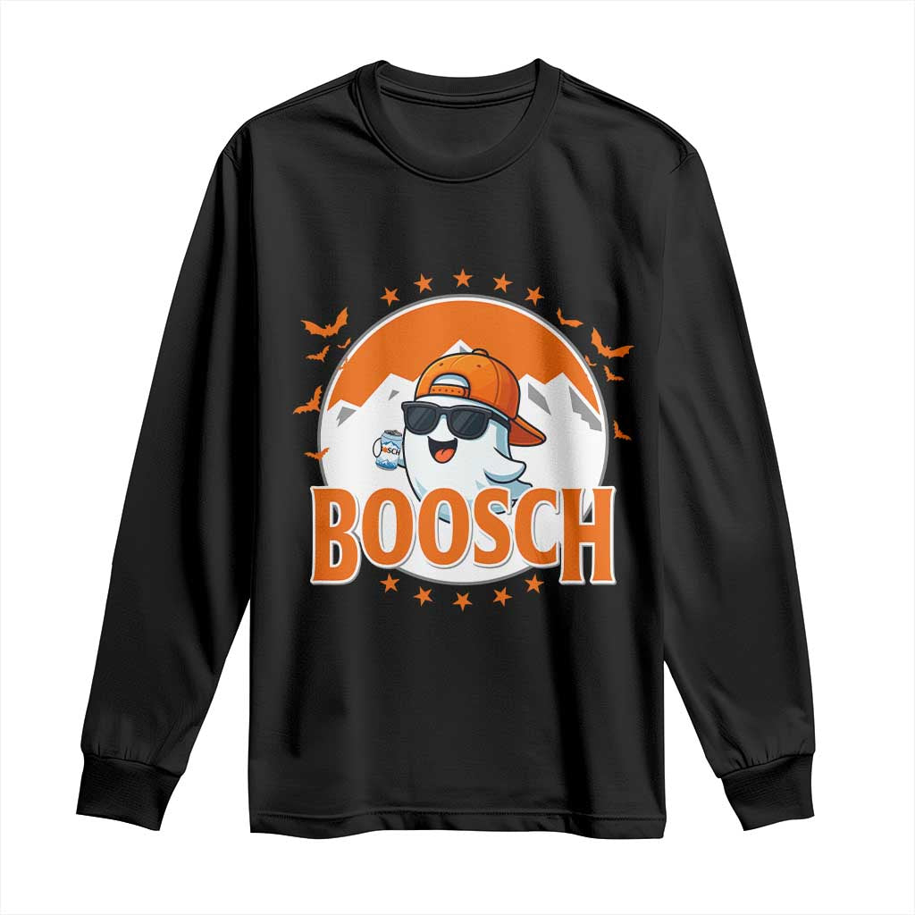 Funny Ghost Boosch Beer Halloween Long Sleeve Shirt Mountain Bat TS11 Black Print Your Wear