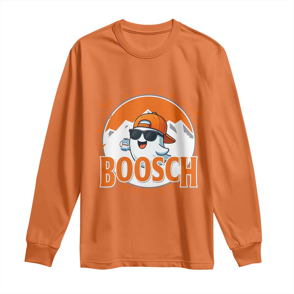 Funny Ghost Boosch Beer Halloween Long Sleeve Shirt Mountain Bat TS11 Orange Print Your Wear