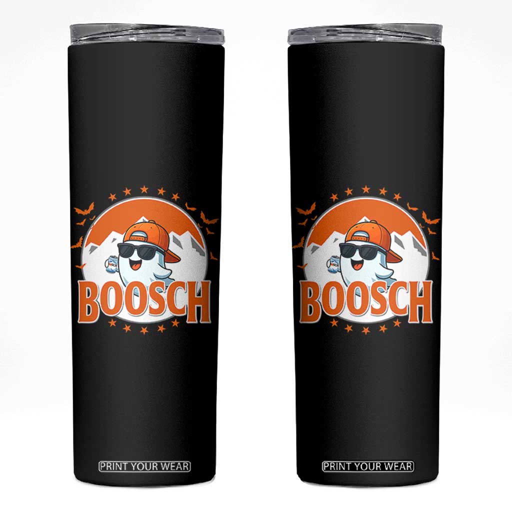 Funny Ghost Boosch Beer Halloween Skinny Tumbler Mountain Bat TS11 Black Print Your Wear