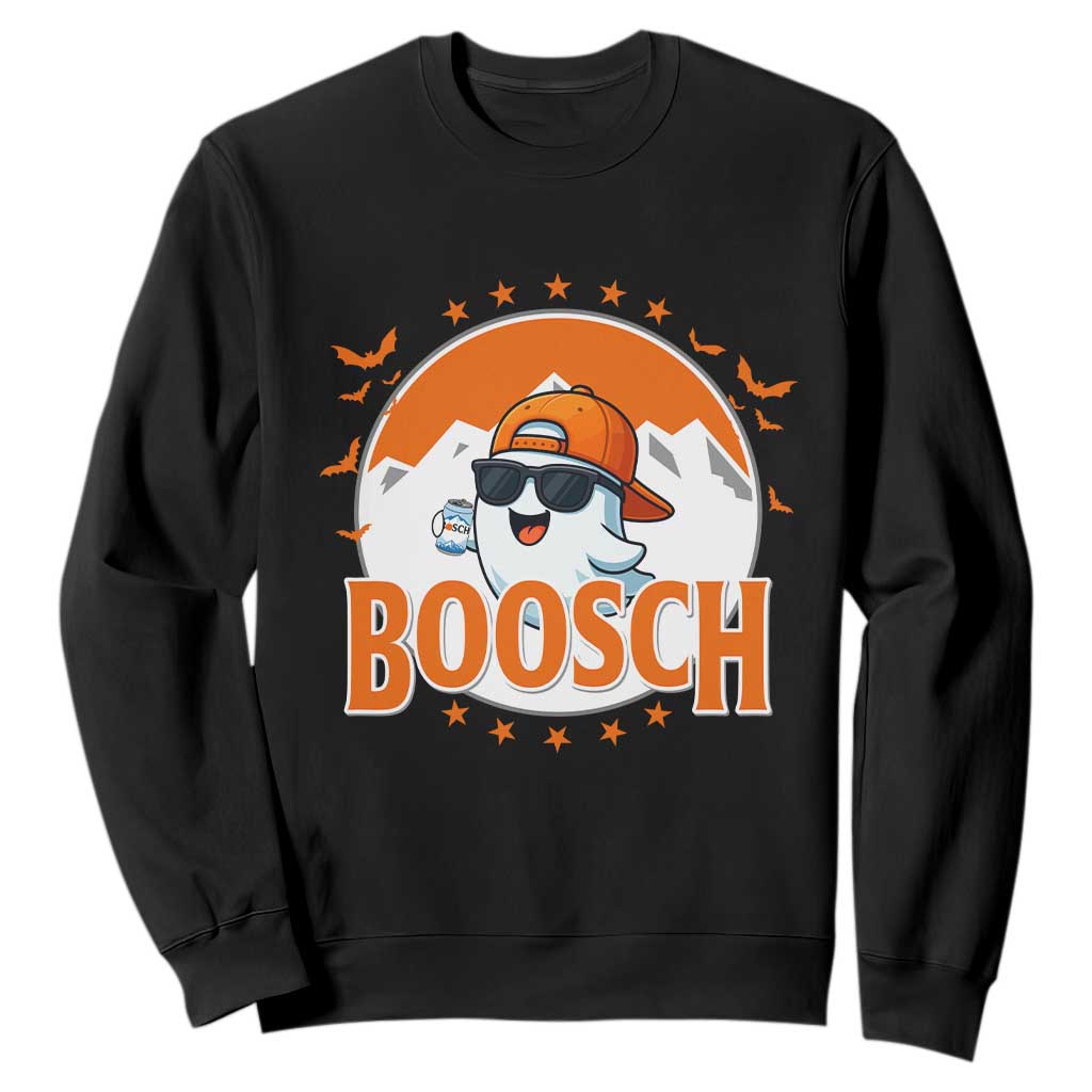 Funny Ghost Boosch Beer Halloween Sweatshirt Mountain Bat TS11 Black Print Your Wear