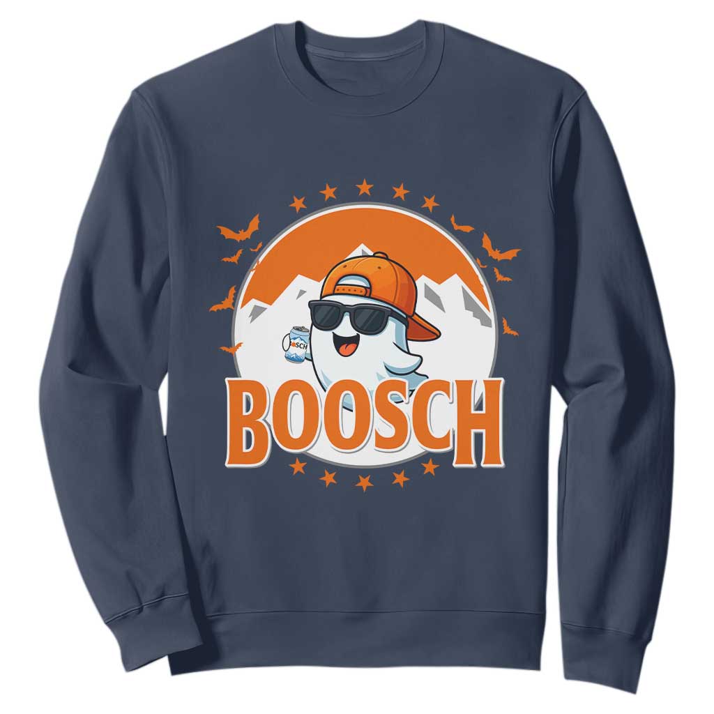 Funny Ghost Boosch Beer Halloween Sweatshirt Mountain Bat TS11 Navy Print Your Wear