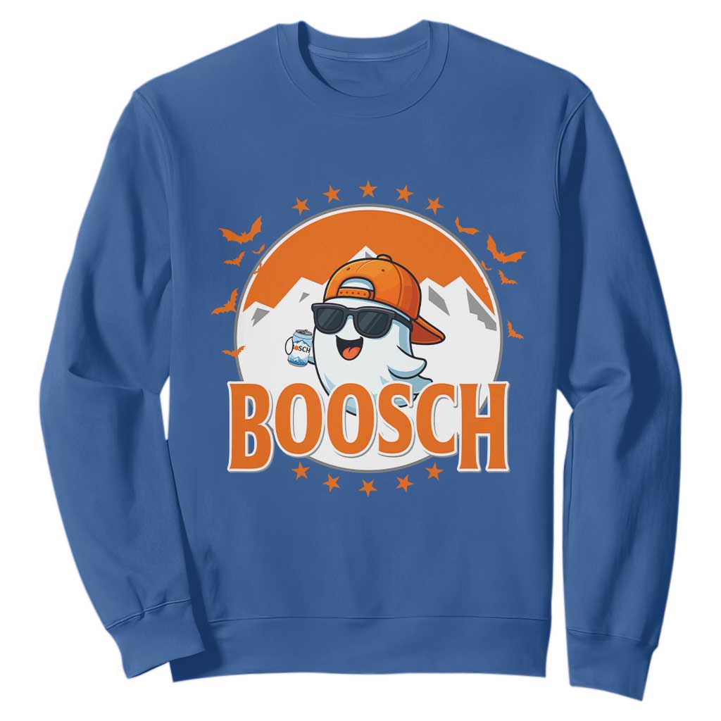 Funny Ghost Boosch Beer Halloween Sweatshirt Mountain Bat TS11 Royal Blue Print Your Wear