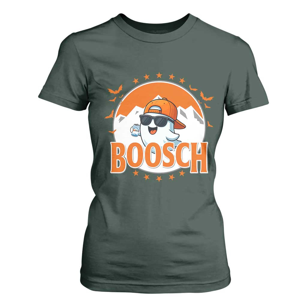 Funny Ghost Boosch Beer Halloween T Shirt For Women Mountain Bat TS11 Dark Forest Green Print Your Wear