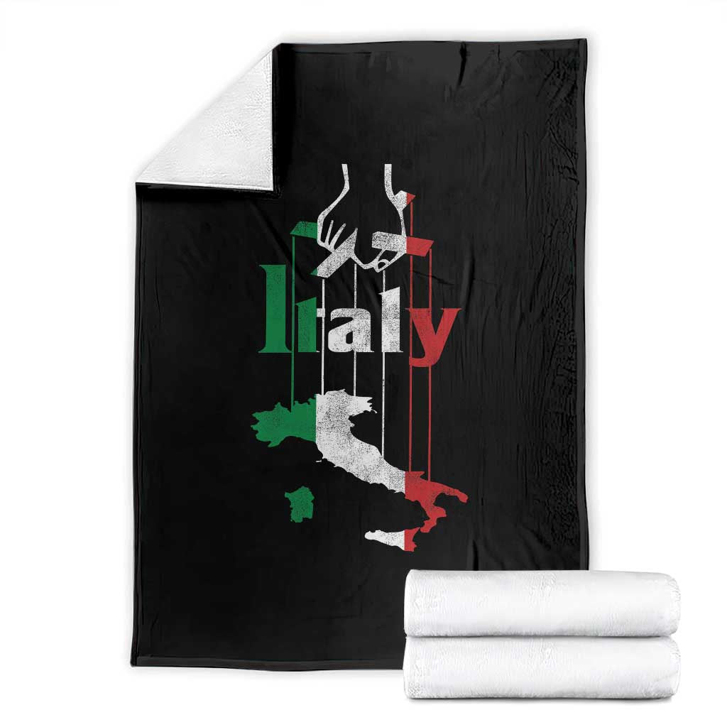 Funny Italia Heritage Pride Throw Blanket Vintage Italian Map Mafia Gangster TS11 Black Print Your Wear