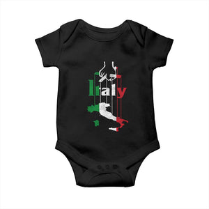 Funny Italia Heritage Pride Baby Onesie Vintage Italian Map Mafia Gangster TS11 Black Print Your Wear