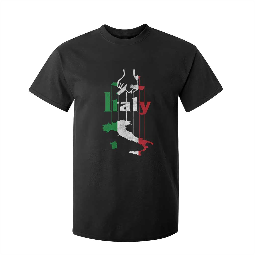 Funny Italia Heritage Pride T Shirt For Kid Vintage Italian Map Mafia Gangster TS11 Black Print Your Wear