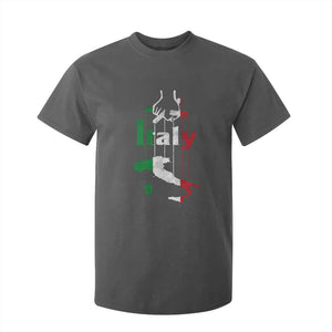 Funny Italia Heritage Pride T Shirt For Kid Vintage Italian Map Mafia Gangster TS11 Dark Heather Print Your Wear