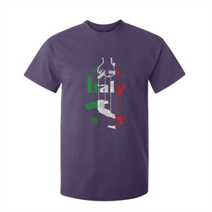 Funny Italia Heritage Pride T Shirt For Kid Vintage Italian Map Mafia Gangster TS11 Purple Print Your Wear