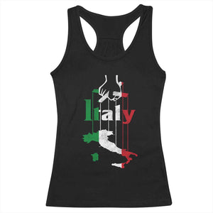 Funny Italia Heritage Pride Racerback Tank Top Vintage Italian Map Mafia Gangster TS11 Black Print Your Wear