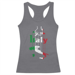 Funny Italia Heritage Pride Racerback Tank Top Vintage Italian Map Mafia Gangster TS11 Charcoal Print Your Wear