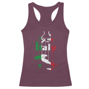 Funny Italia Heritage Pride Racerback Tank Top Vintage Italian Map Mafia Gangster TS11 Maroon Print Your Wear