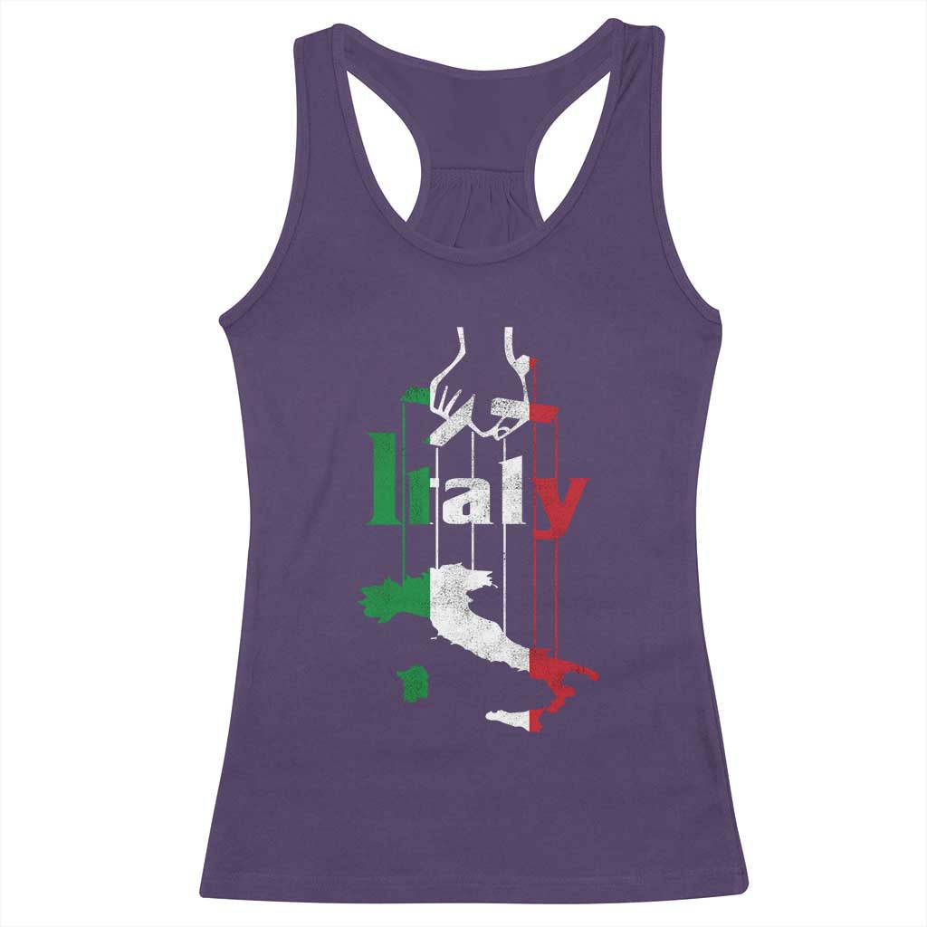 Funny Italia Heritage Pride Racerback Tank Top Vintage Italian Map Mafia Gangster TS11 Purple Print Your Wear