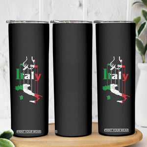 Funny Italia Heritage Pride Skinny Tumbler Vintage Italian Map Mafia Gangster TS11 Print Your Wear
