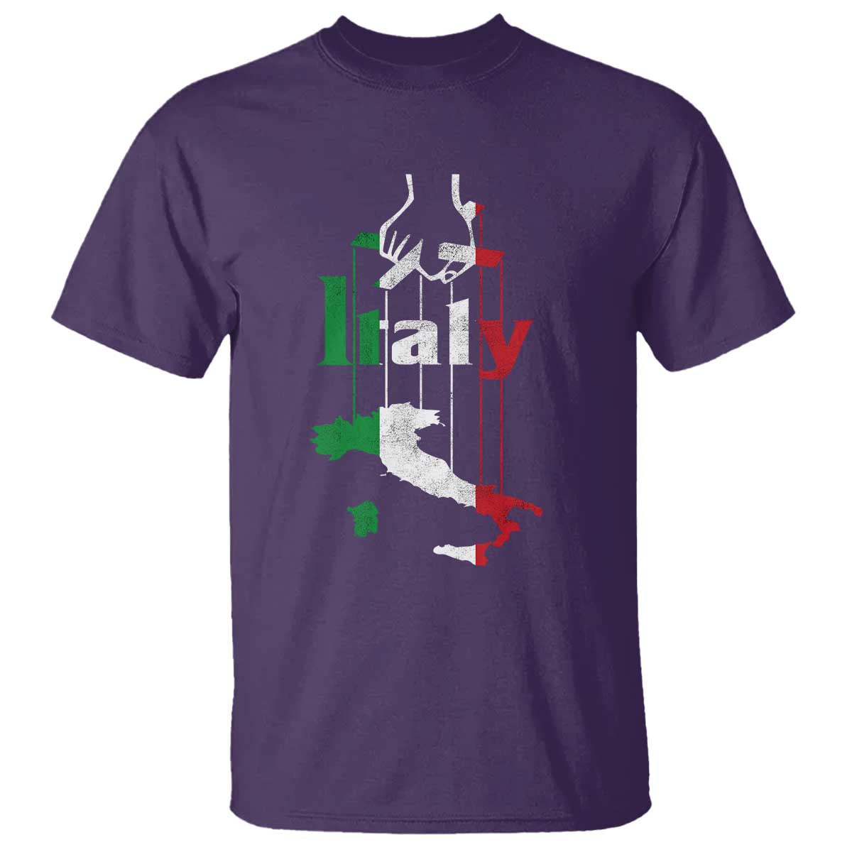 Funny Italia Heritage Pride T Shirt Vintage Italian Map Mafia Gangster TS11 Purple Print Your Wear