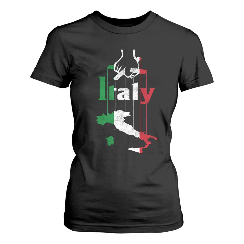Funny Italia Heritage Pride T Shirt For Women Vintage Italian Map Mafia Gangster TS11 Black Print Your Wear