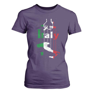 Funny Italia Heritage Pride T Shirt For Women Vintage Italian Map Mafia Gangster TS11 Purple Print Your Wear