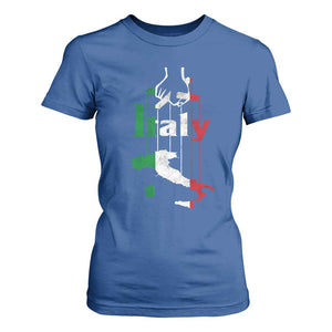 Funny Italia Heritage Pride T Shirt For Women Vintage Italian Map Mafia Gangster TS11 Royal Blue Print Your Wear