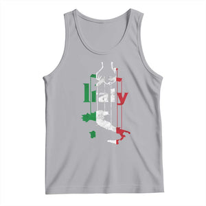 Funny Italia Heritage Pride Tank Top Vintage Italian Map Mafia Gangster TS11 Athletic Heather Print Your Wear