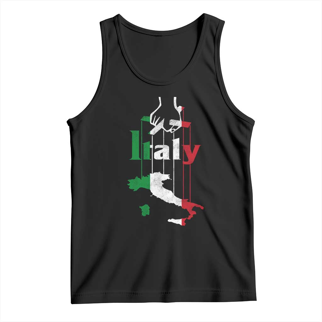 Funny Italia Heritage Pride Tank Top Vintage Italian Map Mafia Gangster TS11 Black Print Your Wear