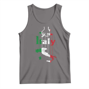 Funny Italia Heritage Pride Tank Top Vintage Italian Map Mafia Gangster TS11 Deep Heather Print Your Wear
