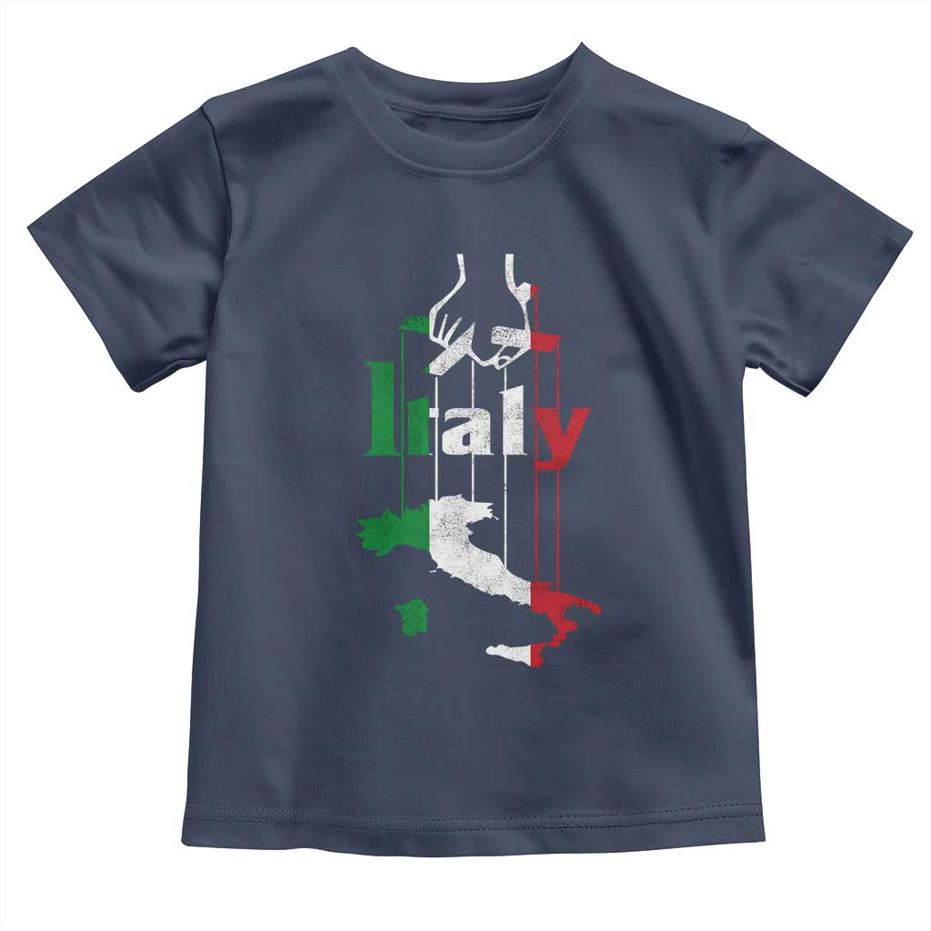 Funny Italia Heritage Pride Toddler T Shirt Vintage Italian Map Mafia Gangster TS11 Navy Print Your Wear