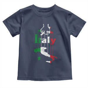 Funny Italia Heritage Pride Toddler T Shirt Vintage Italian Map Mafia Gangster TS11 Navy Print Your Wear