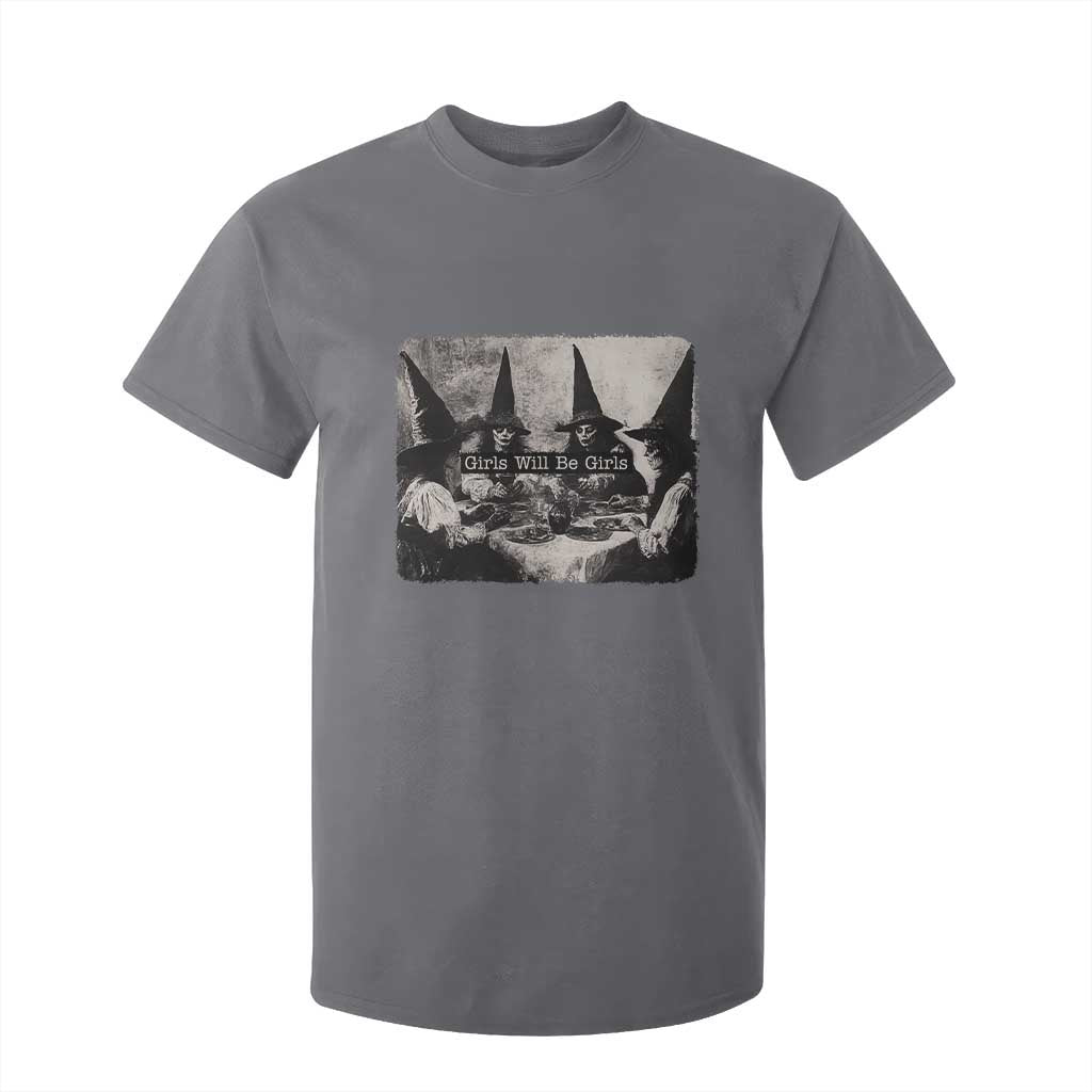 Funny Witch Girls Will Be Girls T Shirt For Kid Feminist Halloween TS11 Charcoal Print Your Wear