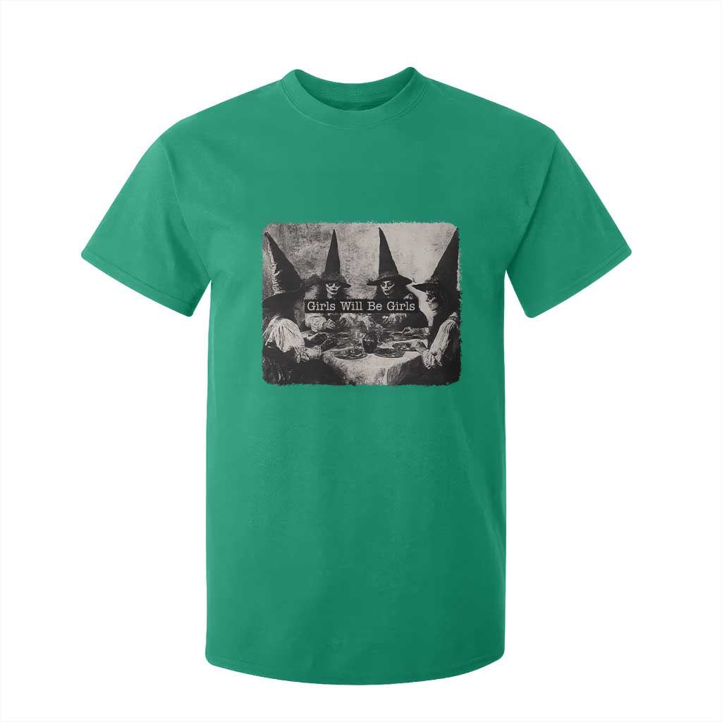 Funny Witch Girls Will Be Girls T Shirt For Kid Feminist Halloween TS11 Irish Green Print Your Wear