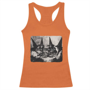 Funny Witch Girls Will Be Girls Racerback Tank Top Feminist Halloween TS11 Orange Print Your Wear