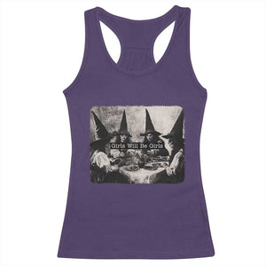 Funny Witch Girls Will Be Girls Racerback Tank Top Feminist Halloween TS11 Purple Print Your Wear