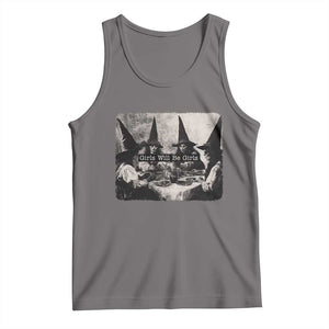 Funny Witch Girls Will Be Girls Tank Top Feminist Halloween TS11 Deep Heather Print Your Wear