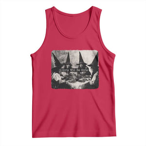 Funny Witch Girls Will Be Girls Tank Top Feminist Halloween TS11 Red Print Your Wear