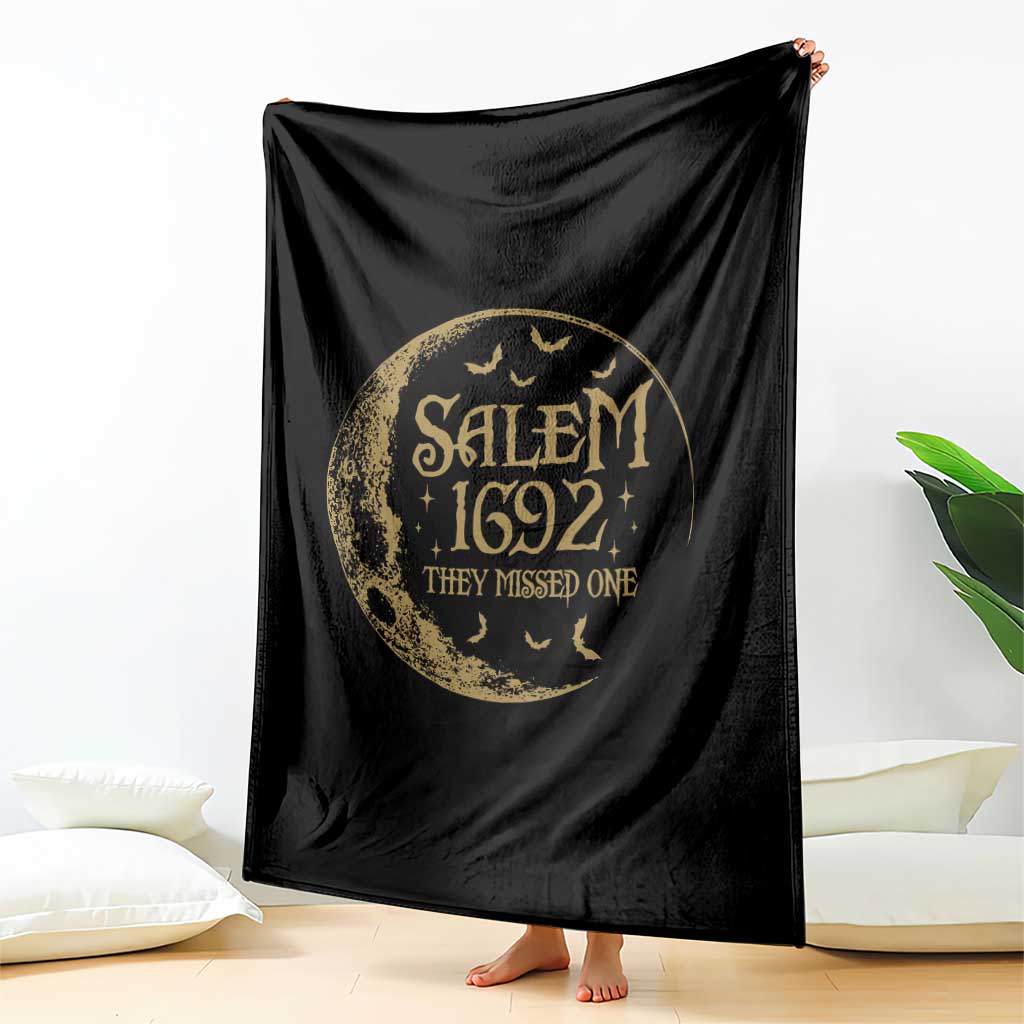 Salem 1692 They Missed One Throw Blanket Halloween Feminist Witch Trials TS11 Print Your Wear