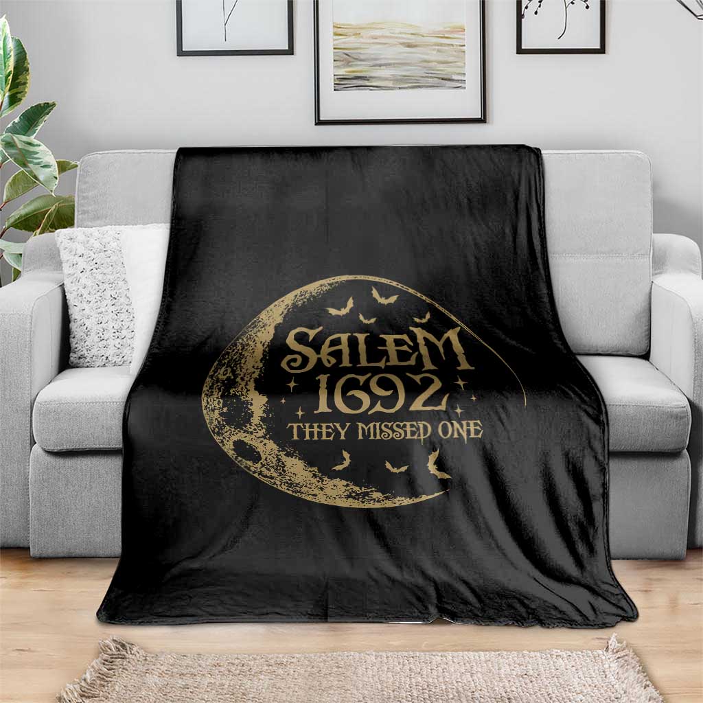 Salem 1692 They Missed One Throw Blanket Halloween Feminist Witch Trials TS11 Print Your Wear