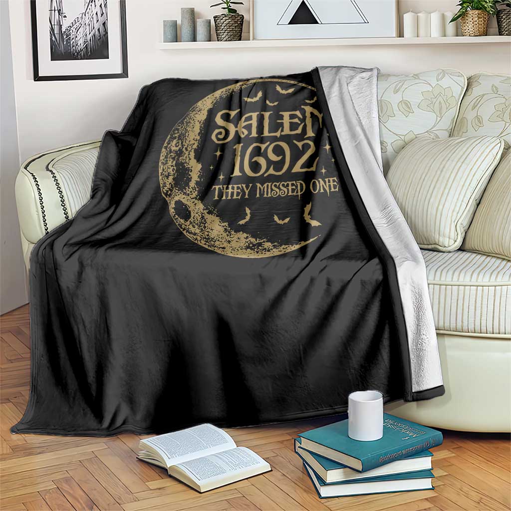 Salem 1692 They Missed One Throw Blanket Halloween Feminist Witch Trials TS11 Print Your Wear
