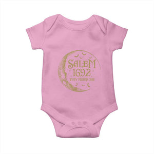 Salem 1692 They Missed One Baby Onesie Halloween Feminist Witch Trials TS11 Light Pink Print Your Wear