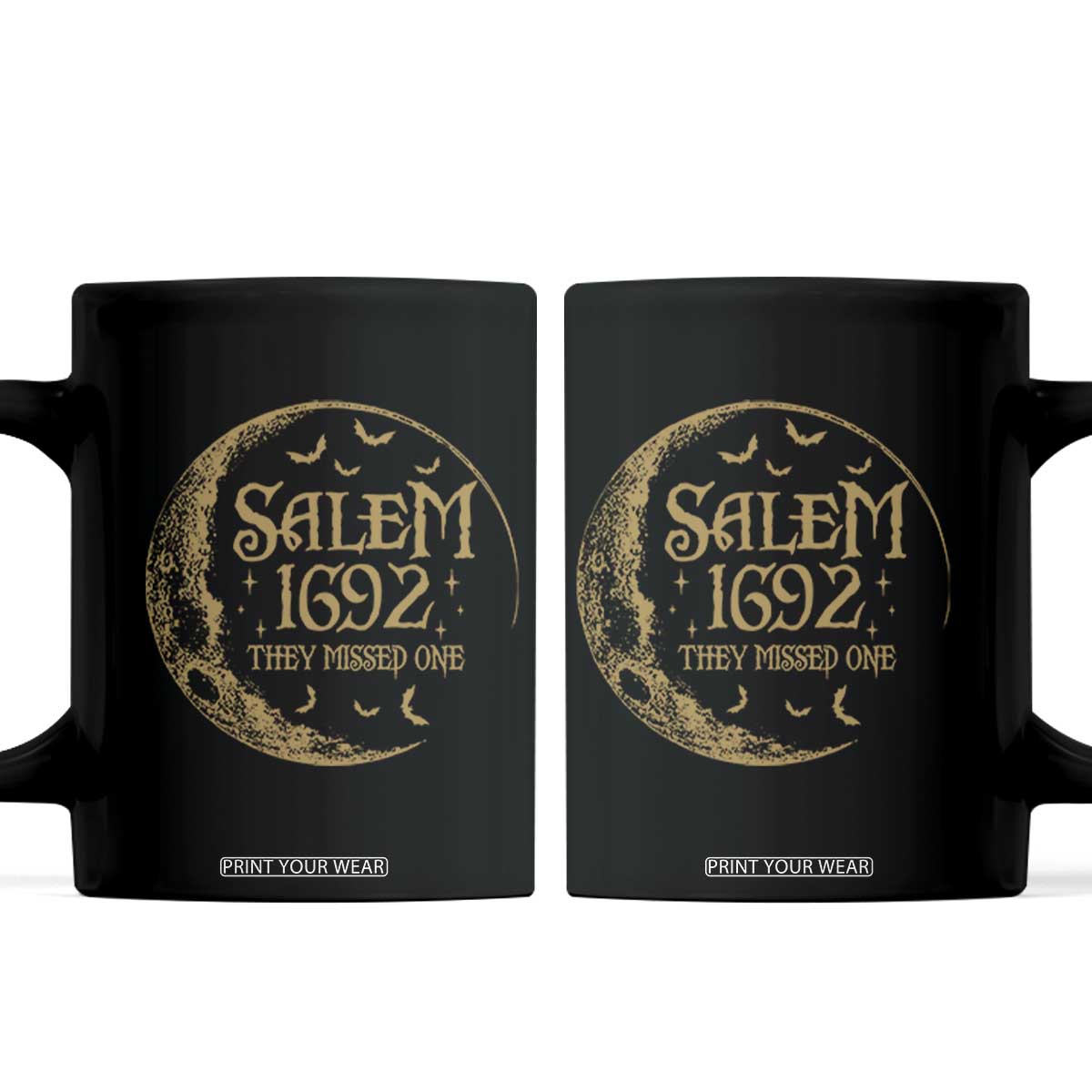 Salem 1692 They Missed One Coffee Mug Halloween Feminist Witch Trials TS11 Black Print Your Wear
