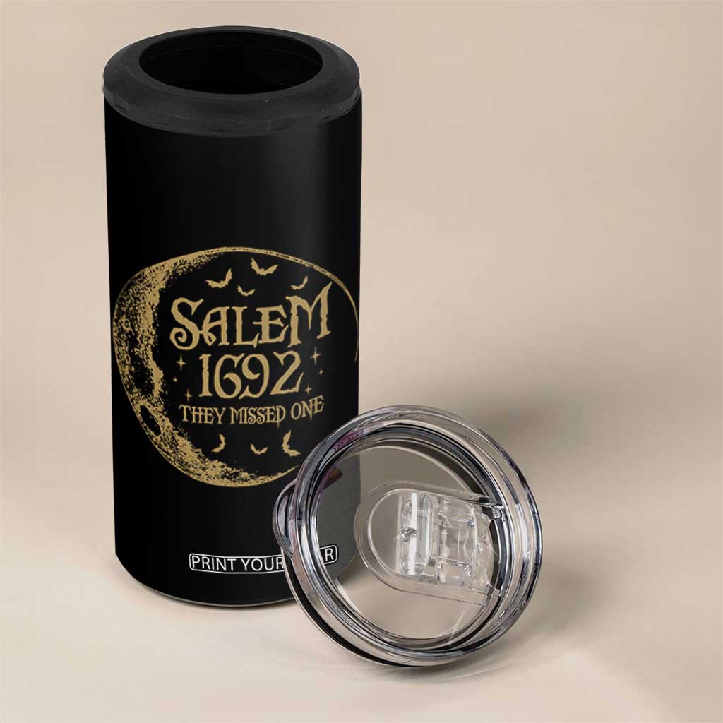 Salem 1692 They Missed One 4 in 1 Can Cooler Tumbler Halloween Feminist Witch Trials TS11 Print Your Wear