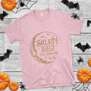 Salem 1692 They Missed One T Shirt Halloween Feminist Witch Trials TS11 Light Pink Print Your Wear