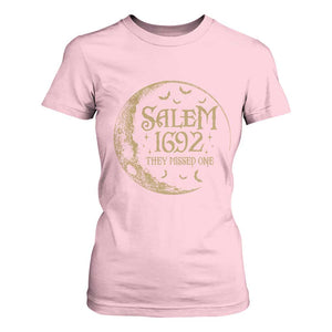 Salem 1692 They Missed One T Shirt For Women Halloween Feminist Witch Trials TS11 Light Pink Print Your Wear