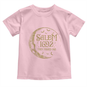 Salem 1692 They Missed One Toddler T Shirt Halloween Feminist Witch Trials TS11 Light Pink Print Your Wear