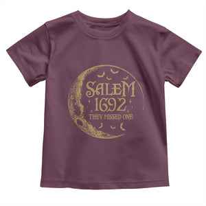 Salem 1692 They Missed One Toddler T Shirt Halloween Feminist Witch Trials TS11 Maroon Print Your Wear