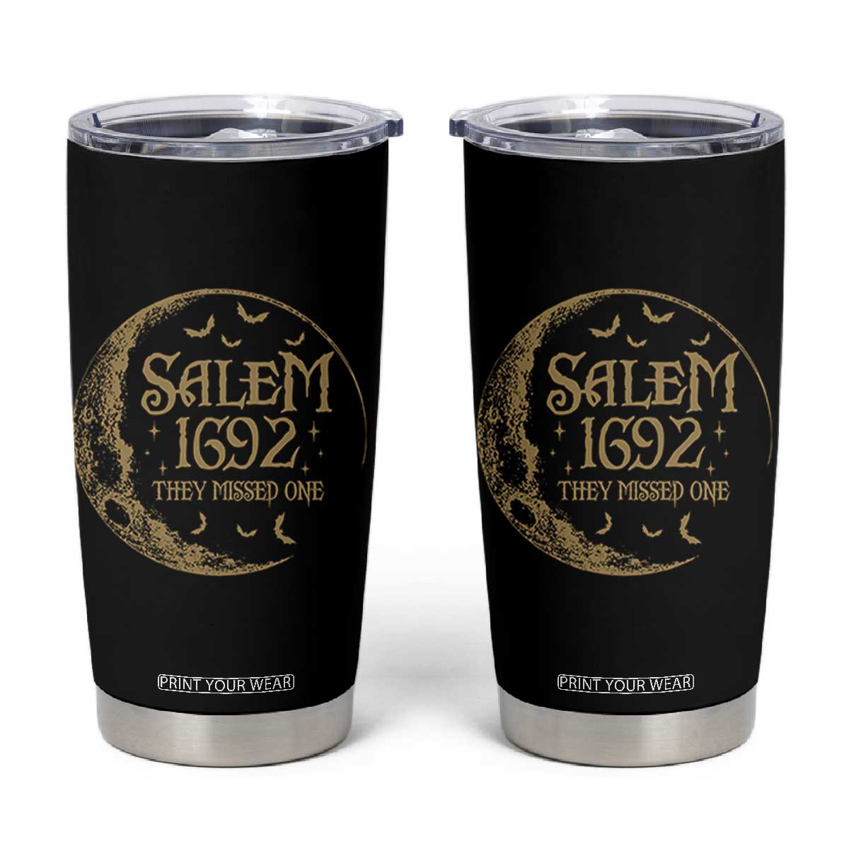 Salem 1692 They Missed One Tumbler Cup Halloween Feminist Witch Trials TS11 Black Print Your Wear