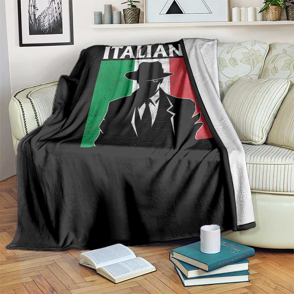 Italiano Italian Mafia Sicilian Gangster Italy Flag Throw Blanket TS11 Print Your Wear