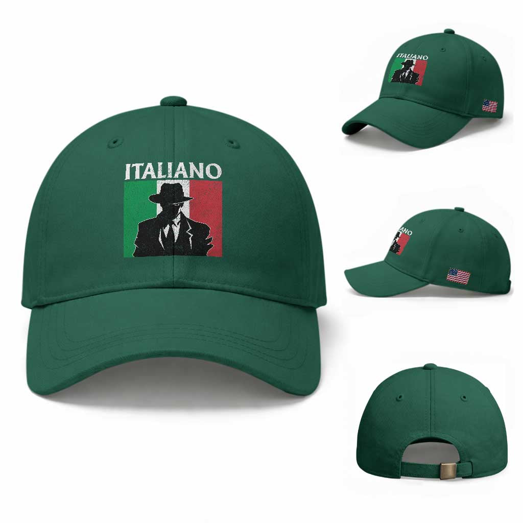 Italiano Italian Mafia Sicilian Gangster Italy Flag Baseball Cap TS11 Baseball Cap Universal Fit Irish Green Print Your Wear